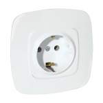 Розетка з заземленням біла ELA, купити, замовити, ціна, фото, картинка, інтернет-магазин, Україна