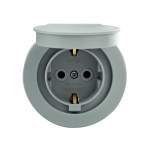 Розетка з заземленням та кришкою xOne сірий, купити, замовити, ціна, фото, картинка, інтернет-магазин, Україна