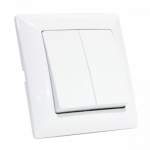 Виключатель 2 кл білий TINA, купити, замовити, ціна, фото, картинка, інтернет-магазин, Україна