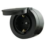 Розетка з заземленням та кришкою xOne антрацит, купити, замовити, ціна, фото, картинка, інтернет-магазин, Україна